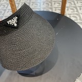 Prada New Sun Protection Large brim Empty Top Hat Straw Hat