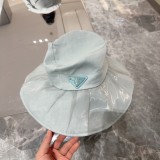 Prada FashionSpliced Bow Large Brim Fisherman Hat