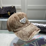 Prada Classic Washed Hole Baseball Hat Sunshade Hat