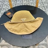 Prada Outdoor Sunscreen Spliced Fisherman Hat Versatile Sunshade Hat