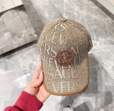 Versace Fashion Contrast Embroidered Logo Baseball Hat Versatile Couple Sunscreen Hat