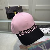 Burberry Contrast Logo Embroidered Baseball Hat Couple Casual Hat