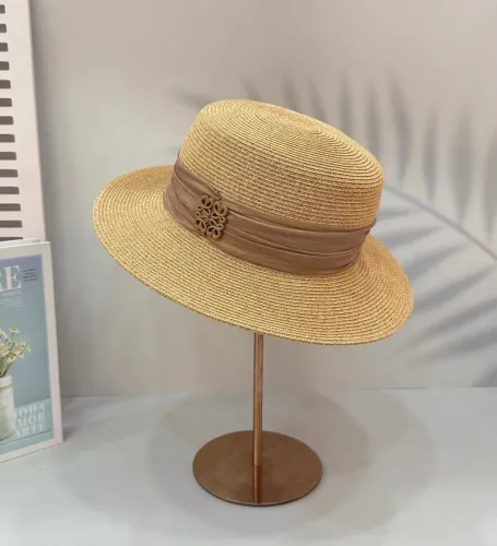 Loewe Fashion Woven Flat Top Hat Straw Hat