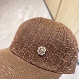 Dior High Street Full Logo Embroidered Baseball Hat Versatile Couple Sunshade Hat