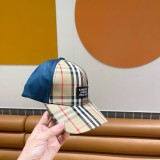 Burberry Couple British Sunshade Baseball Hat Spliced Casual Hat