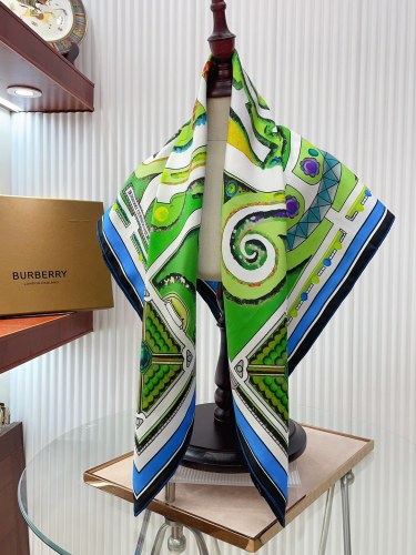 Burberry TB Horticultural Printed Silk Scarf 90 * 90cm