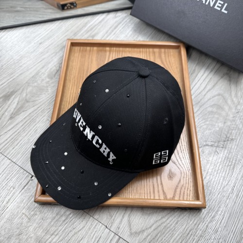 Givenchy Embroidered Buckle Hat Unisex Fashion Hand Drawn Baseball Cap