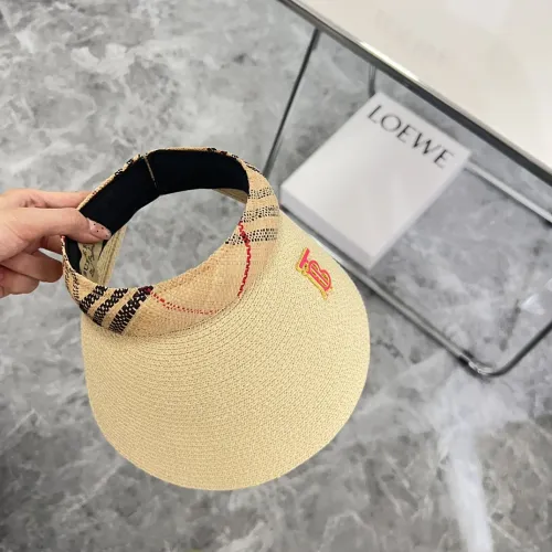 Burberry Classic Plaid Spliced Hollow Hat Straw Hat