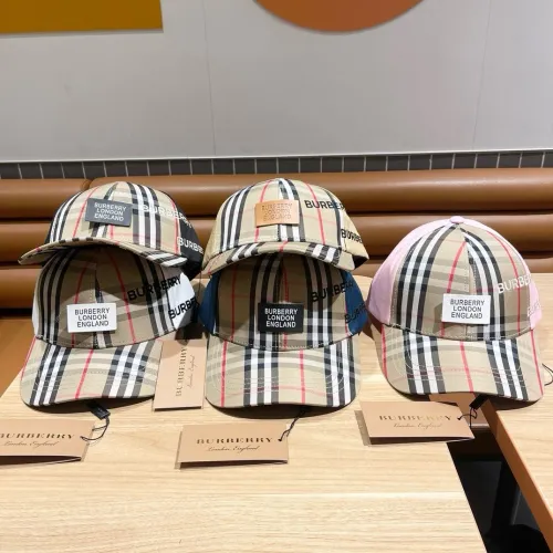 Burberry Couple British Sunshade Baseball Hat Spliced Casual Hat