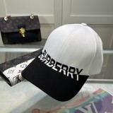 Burberry Contrast Logo Embroidered Baseball Hat Couple Casual Hat