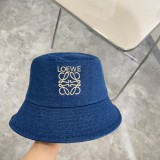 Loewe Couple Embroidered Logo Fisherman Hat Versatile Sunshade Hat