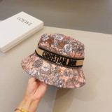Dior Fashion Printed Fisherman Hat Couple Sunshade Hat