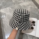 Dior New Personalized Double sided Full Print Logo Fisherman Hat Versatile Embroidered Sun Protection Hat