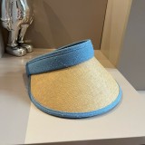 Burberry Fashion Outdoor Sunshade Weaving Open Top Straw Hat