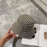 Dior New Personalized Double sided Full Print Logo Fisherman Hat Versatile Embroidered Sun Protection Hat