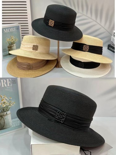 Loewe Fashion Woven Flat Top Hat Straw Hat