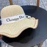 Dior Fashion Big Eaf Sun Protection Hat Sun Sunshade Beach Hat