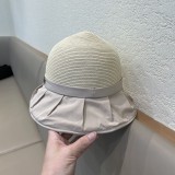 Dior Fashion Spliced Sunshade Fisherman Hat