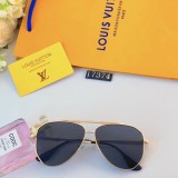 Louis Vuitton Fashion Double Beam Large Frame Sunglasses UV Resistant Driving Mirror Pilot Toad Mirror