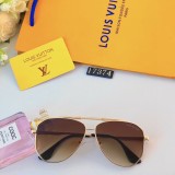 Louis Vuitton Fashion Double Beam Large Frame Sunglasses UV Resistant Driving Mirror Pilot Toad Mirror