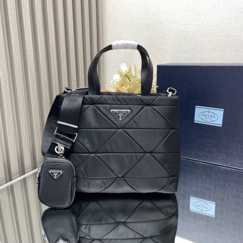 Prada System Classic Tote Bag Fashion Simplicity Crossbody Bag 1BG380 Size：25*21.5*13CM