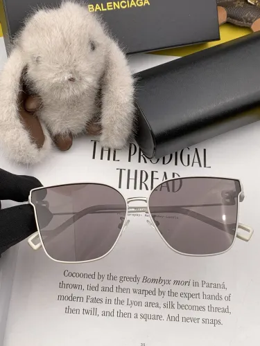 Balenciaga New Metal Double B Letter Logo Sunglasses