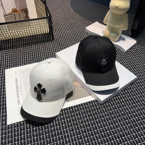 Chrome Hearts Retro Cross Baseball Hat Unisex Versatile Duck Tongue Hat