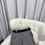 Dior Full Print Knit Shorts Casual Loose Pants