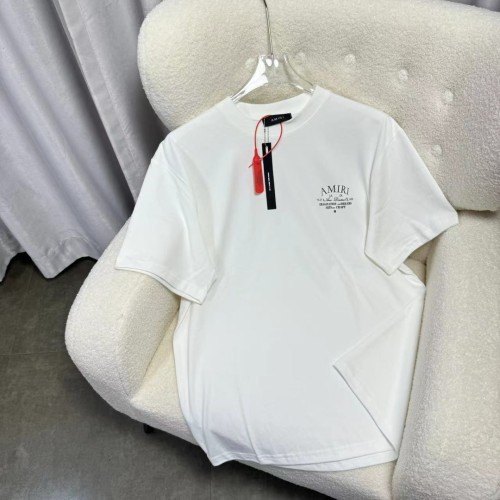 Amiri Classic Logo Printed Solid Short Sleeve Unisex Casual Cotton T-shirt