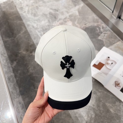 Chrome Hearts Classic Cross Logo Baseball Hat Unisex Fashion Casual Duck Tongue Hat