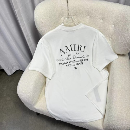 Amiri Classic Logo Printed Solid Short Sleeve Unisex Casual Cotton T-shirt