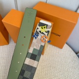 Louis Vuitton Fashion Camo Plaid Belt 40MM