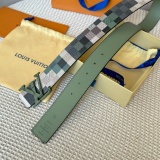 Louis Vuitton Fashion Camo Plaid Belt 40MM