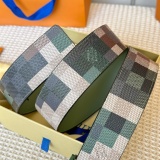 Louis Vuitton Fashion Camo Plaid Belt 40MM