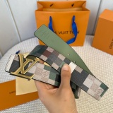 Louis Vuitton Fashion Camo Plaid Belt 40MM