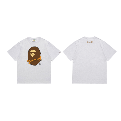 BAPE/A/Breaking Ape Classic Logo Printed T-shirt Unisex Loose Cotton Short Sleeves