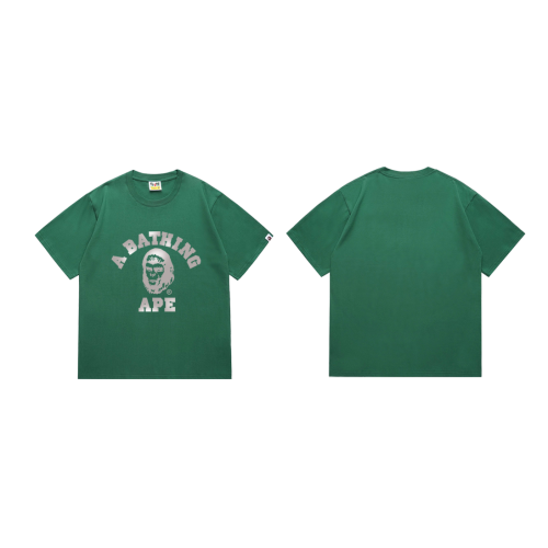 BAPE/A/Breaking Ape Classic Logo Printed T-shirt Unisex Loose Cotton Short Sleeves