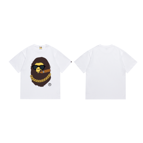 BAPE/A/Bathing Ape High Street Printed T-shirt Unisex Loose Cotton Short Sleeves