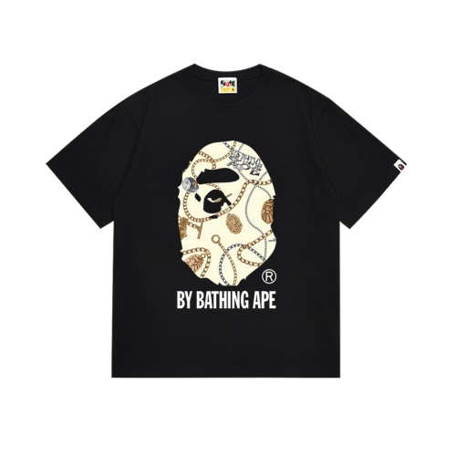 BAPE/A/Bathing Ape Fashion Printed T-shirt Unisex Casual Short Sleeves