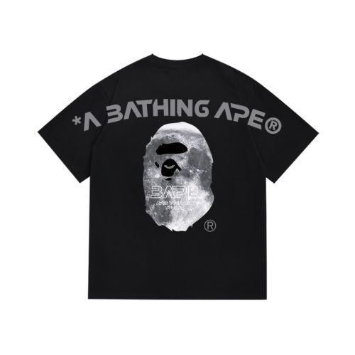 BAPE/A/Bathing Ape Letter Logo Printed T-shirt Unisex Casual Loose Short Sleeves