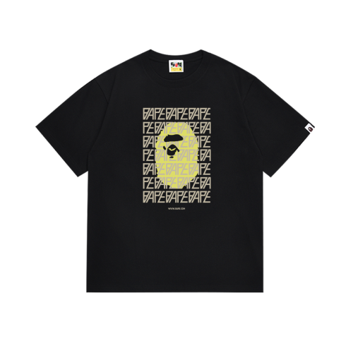 BAPE/A/Bathing Ape Letter Logo Printed T-shirt Unisex Casual Loose Short Sleeves