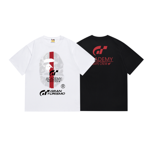 BAPE/A/Bathing Ape Fashion Printed Short sleeved Unisex Casual Versatile T-shirt