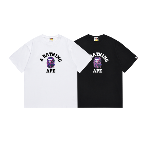 BAPE/A/Bathing Ape Classic Letter Print Short Sleeve Unisex Casual Versatile T-shirt