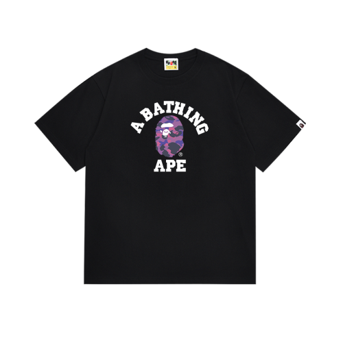 BAPE/A/Bathing Ape Classic Letter Print Short Sleeve Unisex Casual Versatile T-shirt