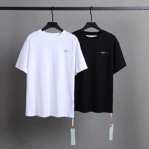 Off White Fashion Street Classic Logo T-shirt Unisex Casual Short Sleeve