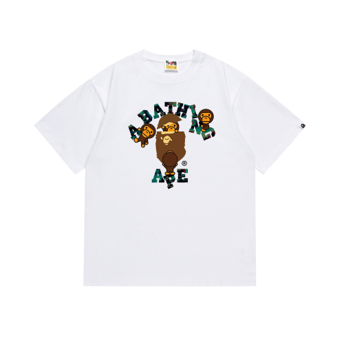 BAPE/A/Bathing Ape Fashion Printed Short Sleeve Unisex Versatile Casual T-shirt