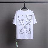 Off White Fashion Classic Logo Printed T-shirt Casual Simple Short Sleeve