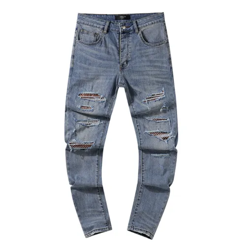 Amiri Casual Street Stretch Skinny Jeans Washed Vintage Pants