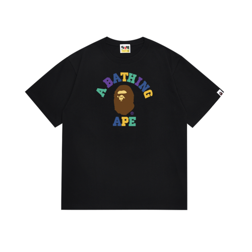 BAPE/A/Bathing Ape Classic Logo Printed Short Sleeve Unisex Casual T-shirt