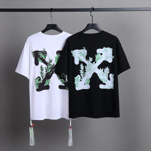 Off White Fashion Street Classic Logo T-shirt Unisex Casual Short Sleeve